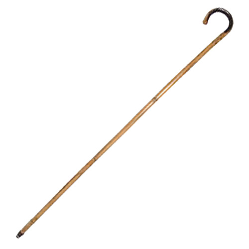 A 18" Cane with a curved handle designed for spanking and fetish play