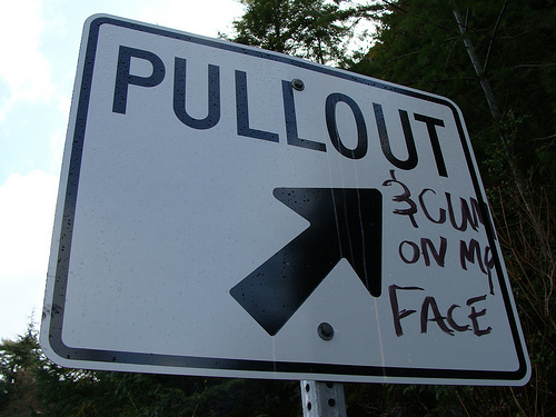 Pull out sign