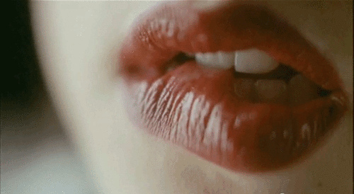 Woman biting lip